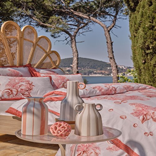 Resim Linens Minella 14x13x26 cm Vazo Gri Mercan