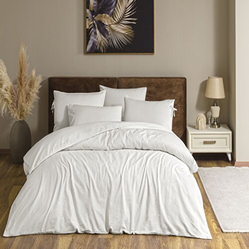 Resim Linens Premium Hemlin Nevresim Takımı Beyaz