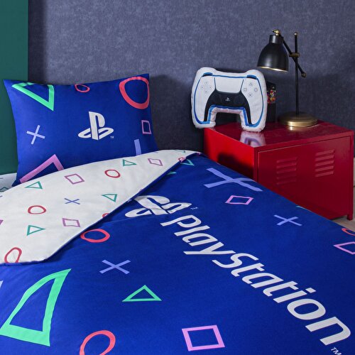 Resim Taç Lisanslı Playstation Tek Kişilik Pamuk Nevresim Takımı 100
