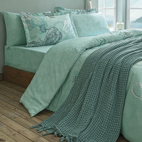 Resim Taç Butik Elysıa Pamuk Yastık Kılıfı Nil