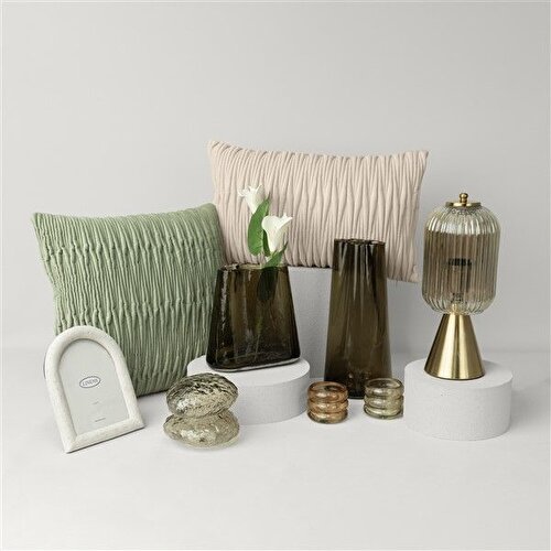 Resim Linens Acton 8x8x6,5 cm Mumluk Füme