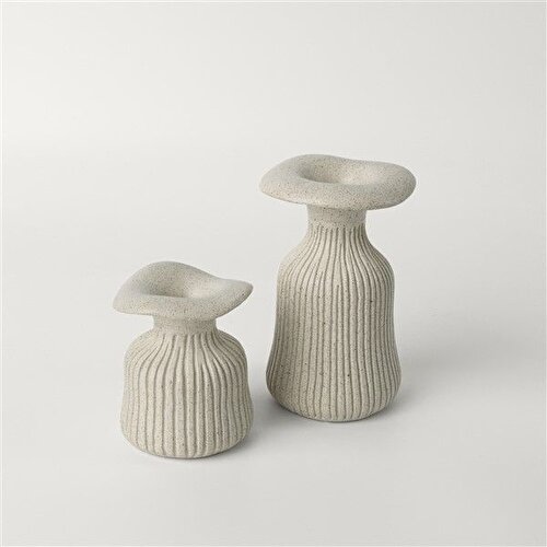 Resim Linens Gino 9x9x15 cm Vazo Natural