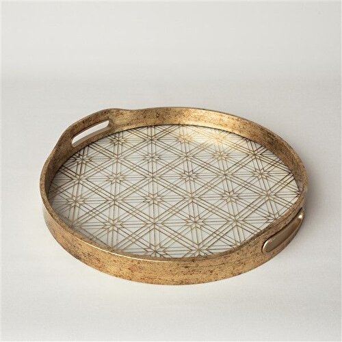Resim Linens Sutton Pvc-Cam 35 cm Dekoratif Gold