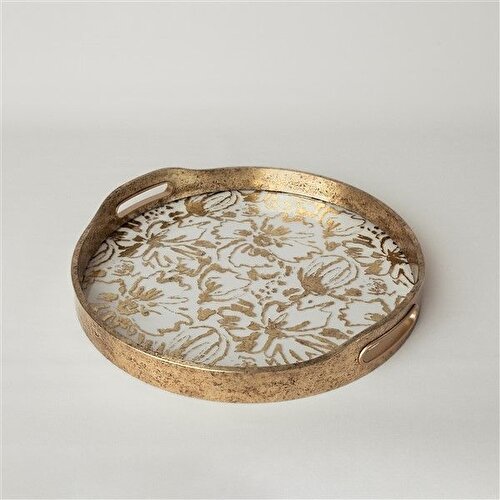 Resim Linens Fleur Pvc-Cam 35 cm Dekoratif Gold