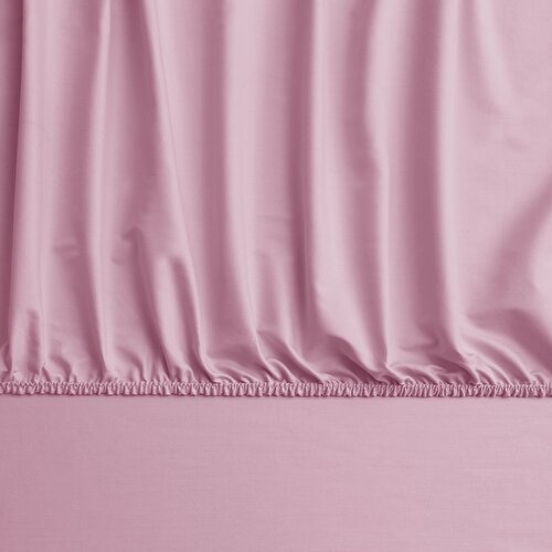 Resim Linens Mix&Match Pamuk Saten Çift Kişilik Lastikli Çarşaf Gül Kurusu