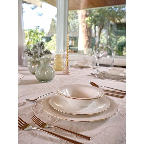 Resim Linens Sancia 6x6x7 cm Mumluk Bej