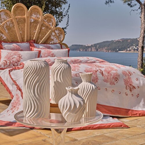 Resim Linens Chiko 11x11x23,5 cm Vazo Gri