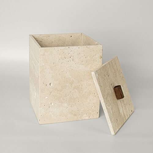 Resim Linens Marble 20x20x29 cm Çöp Kovası