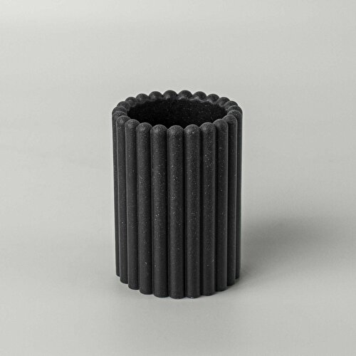 Resim Linens Lundo 8,3x8,3x11,3 cm Diş Fırçalık Siyah