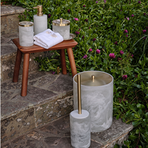Resim Linens Alabaster Çöp Kovası 19,9X19,9 Cm