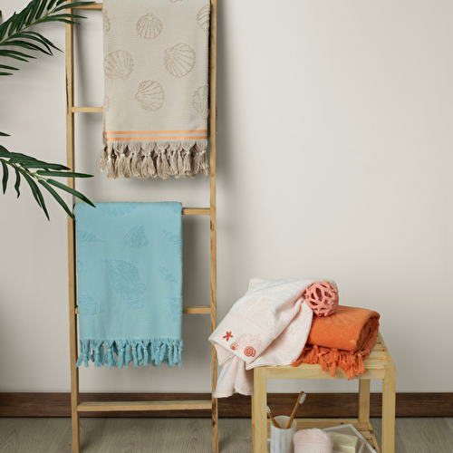 Resim Linens Cowry 90x170 cm Plaj Havlusu Vizon