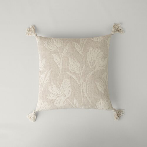 Resim Linens Aleza 43x43 cm Kırlent Kılıfı Natural