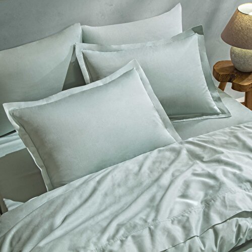 Resim Linens Mix&Match Pamuk Saten King Size Lastikli Çarşaf Yeşil