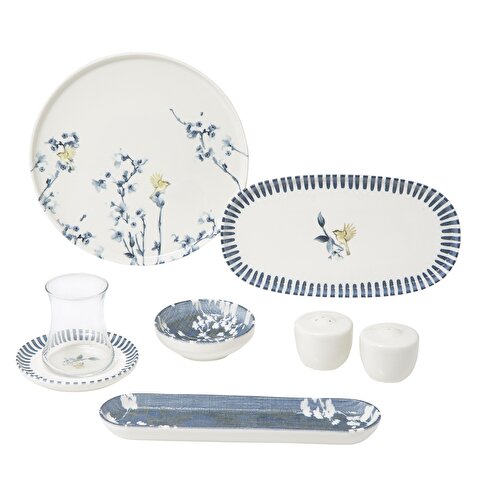 Resim Pierre Cardin Doria Porselen 28 Parça Kahvaltı Takımı