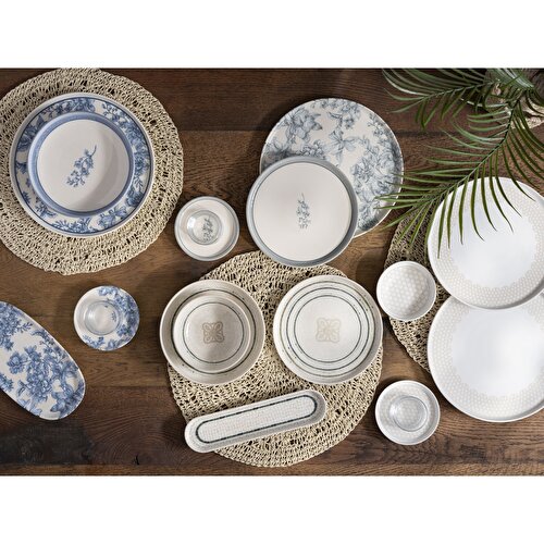 Resim Pierre Cardin Isla Blue Porselen 24 Parça Yemek Takımı
