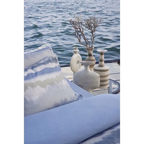 Resim Linens Helix 22x10x16 cm Vazo Vizon Beyaz