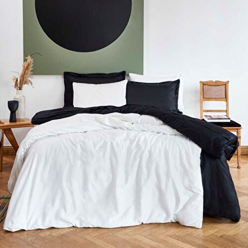 Resim Linens Mix&Match Pamuk Tek Kişilik Saten Nevresim Kılıfı Ekru