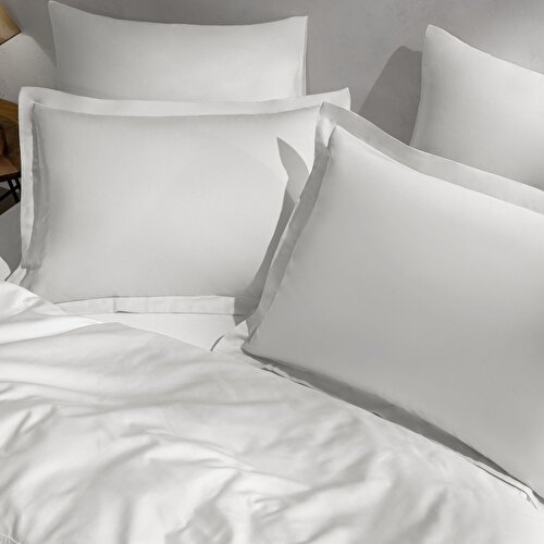 Resim Linens Mix&Match Pamuk Tek Kişilik Saten Nevresim Kılıfı Ekru