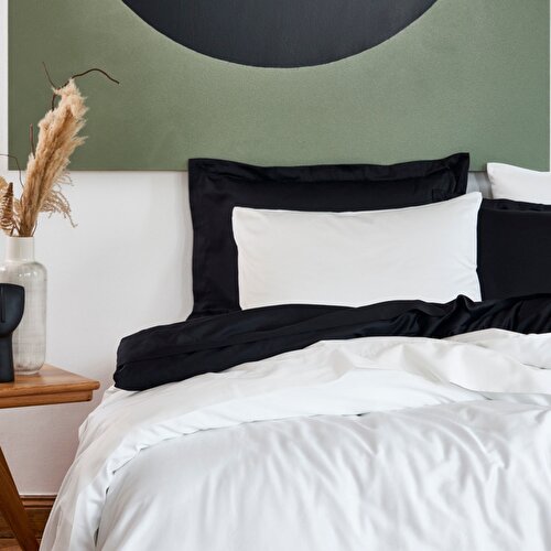 Resim Linens Mix&Match Pamuk Tek Kişilik Saten Nevresim Kılıfı Ekru