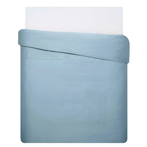 Resim Linens Mix&Match Pamuk Saten Çift Kişilik Nevresim Kılıfı Mavi