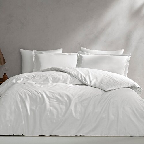 Resim Linens Mix&Match Pamuk Saten King Size Nevresim Kılıfı Ekru