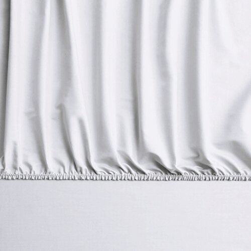 Resim Linens Mix&Match Pamuk Saten Çift Kişilik Lastikli Çarşaf Ekru