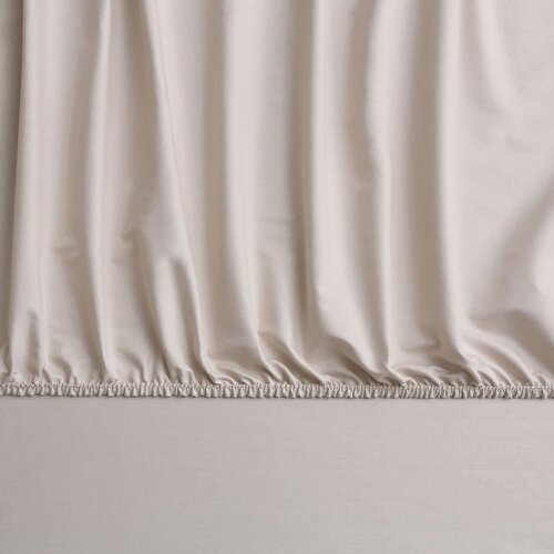 Resim Linens Mix&Match Pamuk Saten Çift Kişilik Lastikli Çarşaf Taş