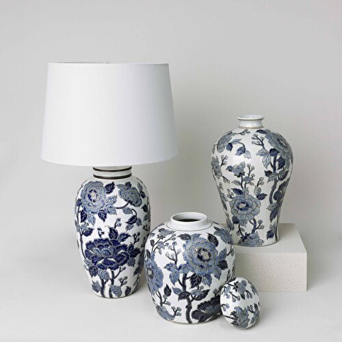 Resim Linens Cathy Porselen 33x33x56 cm Abajur