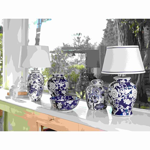 Resim Linens Adore Porselen 33x33x42 cm Abajur
