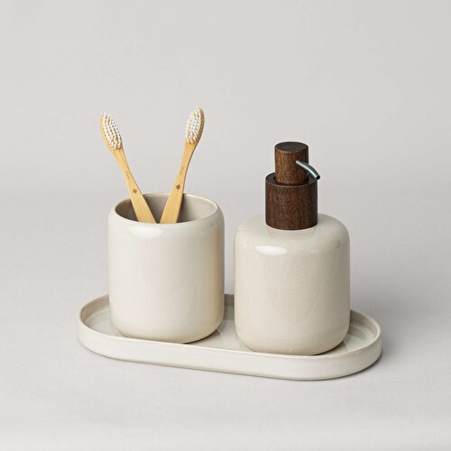 Resim Linens Trina Diş Fırcalık 9x10 Cm Krem