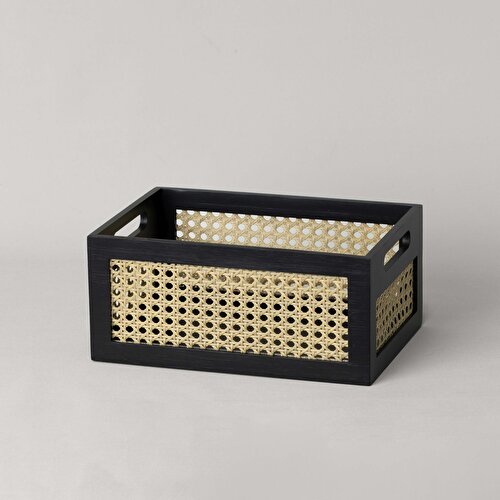 Resim Linens Luther 29X20X13 cm Düzenleyici Sepet Siyah