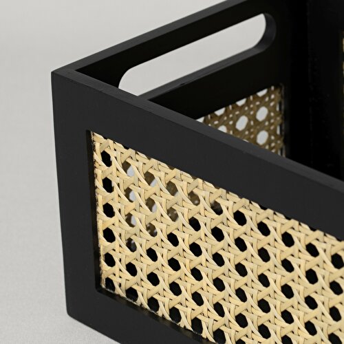 Resim Linens Luther 25X16X12,3 cm Düzenleyici Sepet Siyah