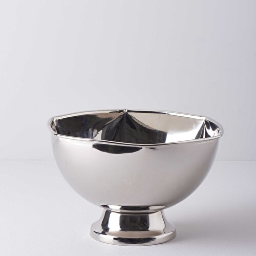 Resim Linens Ayaklı Wawe 28x28x17 cm Kase Gümüş