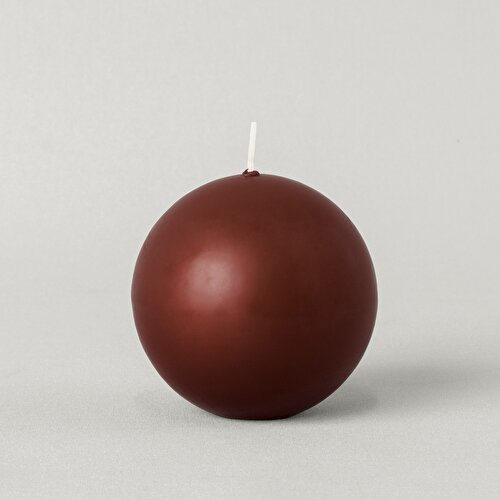 Resim Linens Basic Çap 8 cm Yuvarlak Mum Kahve