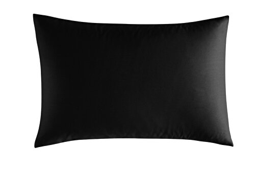 Resim Linens Mix&Match Pamuk Saten 2'li Standart Yastık Kılıfı Seti Siyah