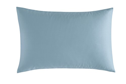Resim Linens Mix&Match Pamuk Saten 2'li Standart Yastık Kılıfı Seti Mavi