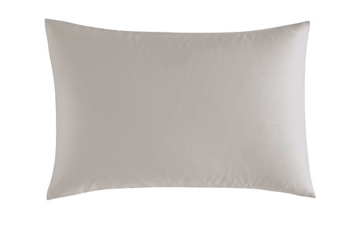Resim Linens Mix&Match Pamuk Saten 2'li Standart Yastık Kılıfı Seti Taş