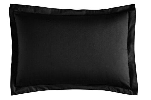 Resim Linens Mix&Match Pamuk Saten 2'li Volanlı Yastık Kılıfı Seti Siyah