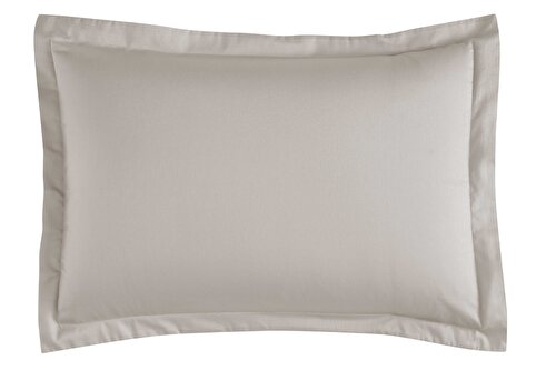 Resim Linens Mix&Match Pamuk Saten 2'li Volanlı Yastık Kılıfı Seti Taş