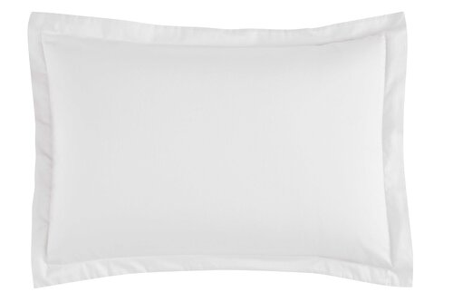 Resim Linens Mix&Match Pamuk Saten 2'li Volanlı Yastık Kılıfı Seti Ekru