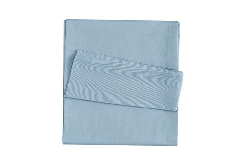 Resim Linens Mix&Match Pamuk Tek Kişilik Saten Çarşaf Mavi