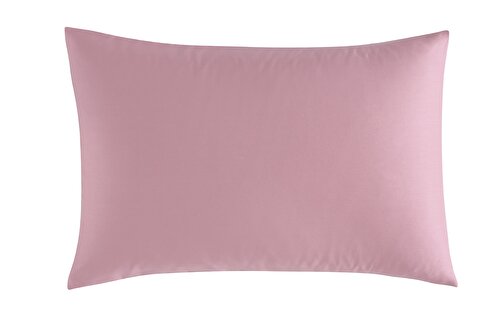 Resim Linens Mix&Match Pamuk Saten 2'li Standart Yastık Kılıfı Seti Gül Kurusu