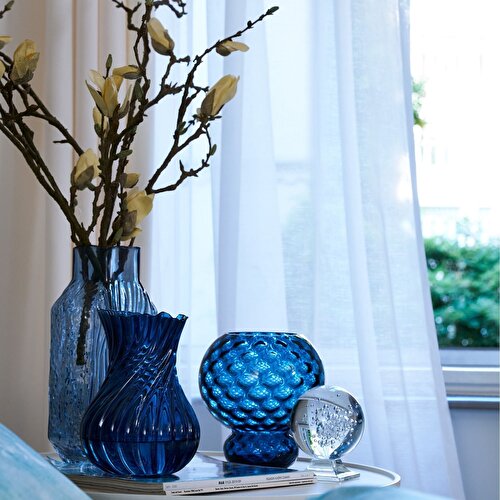 Resim Linens Eviel 18x18x19 cm Vazo Mavi