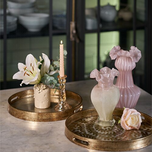 Resim Linens Bonte 15x15x29 cm Vazo Pudra