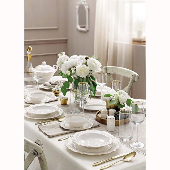 Linens Turkiye Deki Ev Tekstili Sektorunun Lider Markasi Pierre Cardin Helezone 12 Kisilik 60 Parca Bone China Yemek Takimi