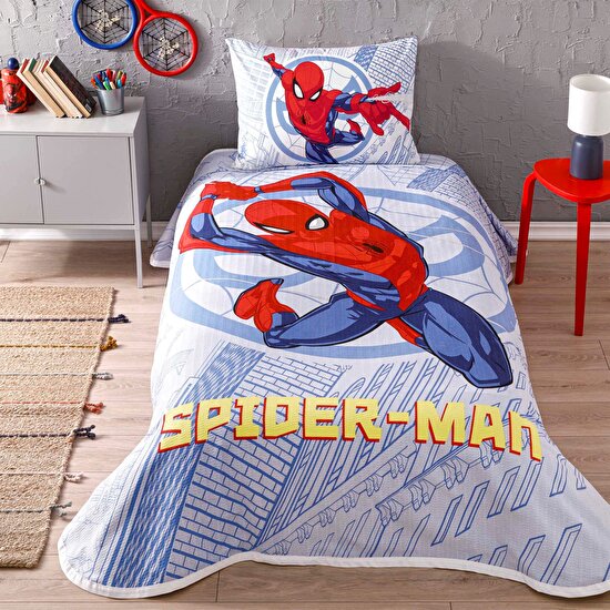 Taç Spiderman Justice Pamuk Tek Kişilik Pike Takımı