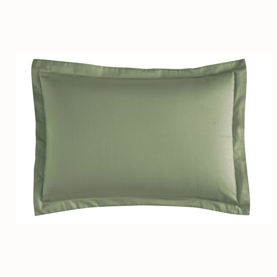 Linens Mix&Match Pamuk Saten 2'li Volanlı Yastık Kılıfı Seti Koyu Yeşil