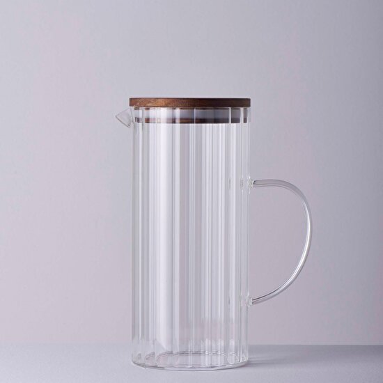 Linens Stripe Roller Cam-Akasya Kapaklı 1300 ml Sürahi