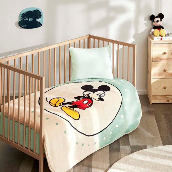 Lisanslı Disney Mickey Circle Baby Bebek Battaniye
