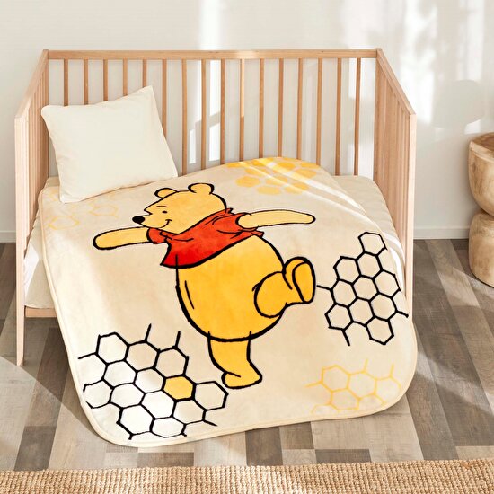 Lisanslı Disney Winnie The Pooh Honeycomb Baby Bebek Battaniye